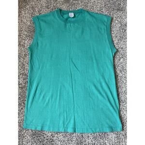 Vintage Royal Comfort Teal Men's Sleeveless Tank Single Stitch XL Made in USA